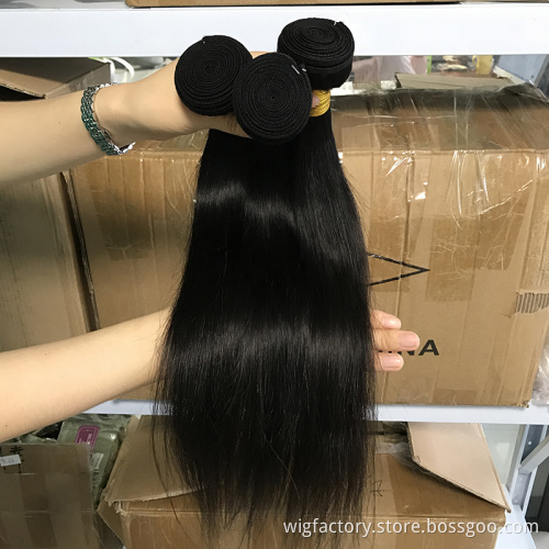 bone straight human hair bundles with closure,100 human hair hair lace front,wholesales virgin  brazilian hair straight bundle